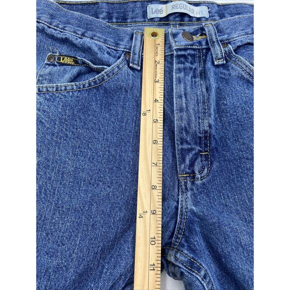 Lee Jeans Mens 30 x 30 Regular Fit Blue Medium Wash Denim Straight Casual - Picture 8 of 13